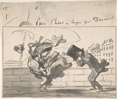 A Gust of Wind Not Predicted by Mathieu by Honoré Daumier